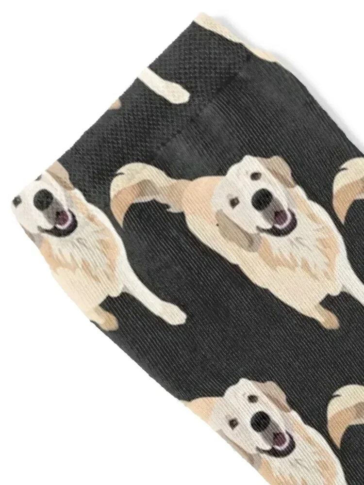 Golden Retriever Doggo - BLACK Socks gift Christmas winter new year Men's Socks Luxury Women's