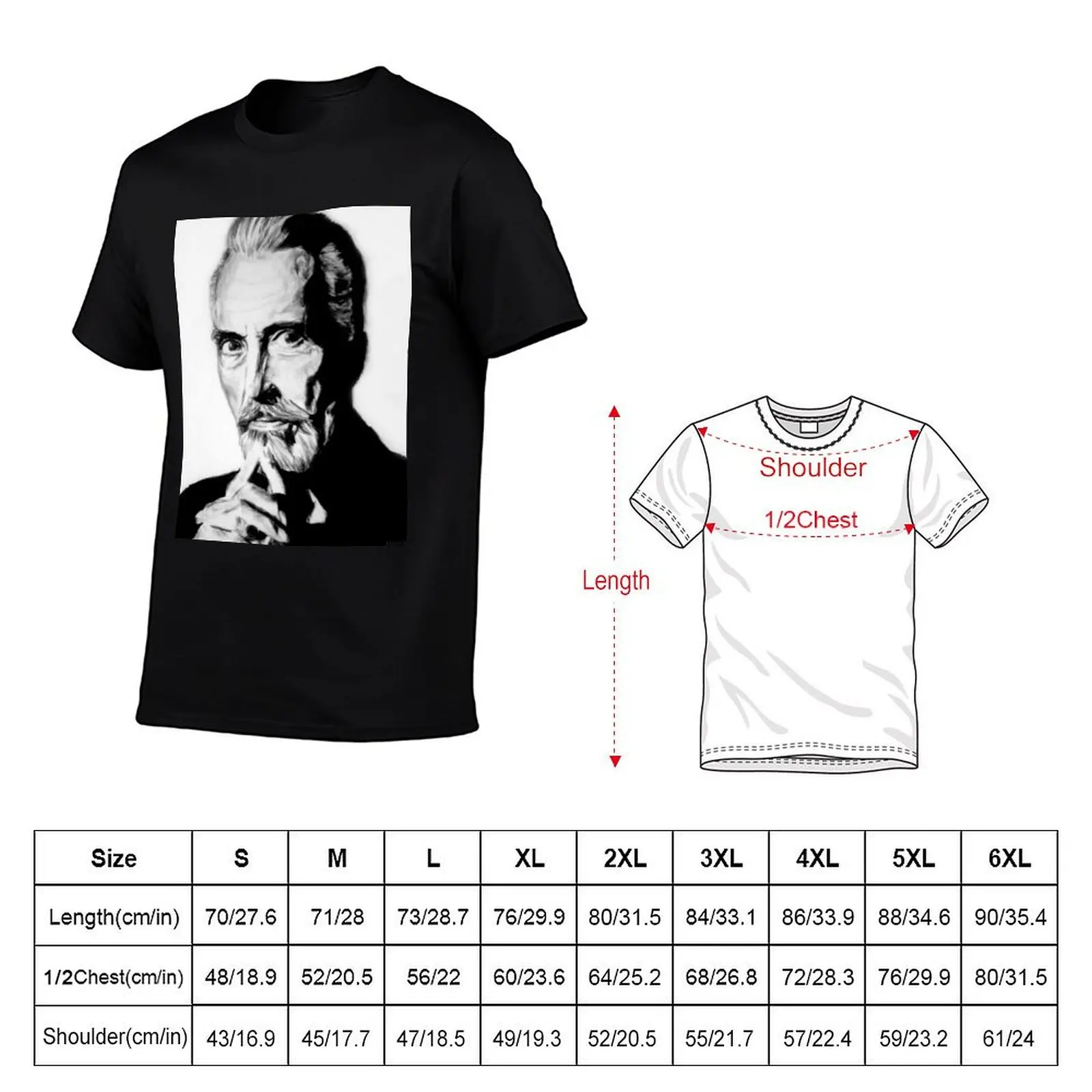 Sir Christopher Lee T-Shirt cotton graphic tees anime quick drying tee shirts for men