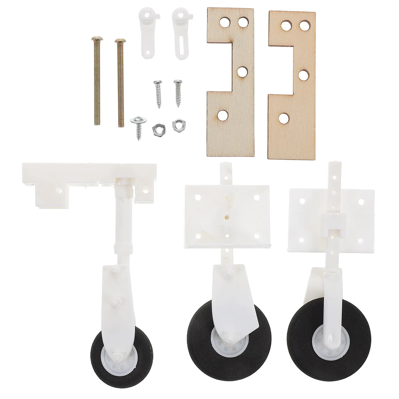 3pcs Aircraft Landing Gear Wheel Assembly Rc Airplane Accessories For Diy Planes Durable Precision Easy Installation Multiple