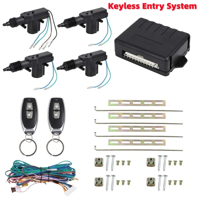 

Universal 4 Doors Central Lock Locking System Car Keyless Entry Kit with Actuator