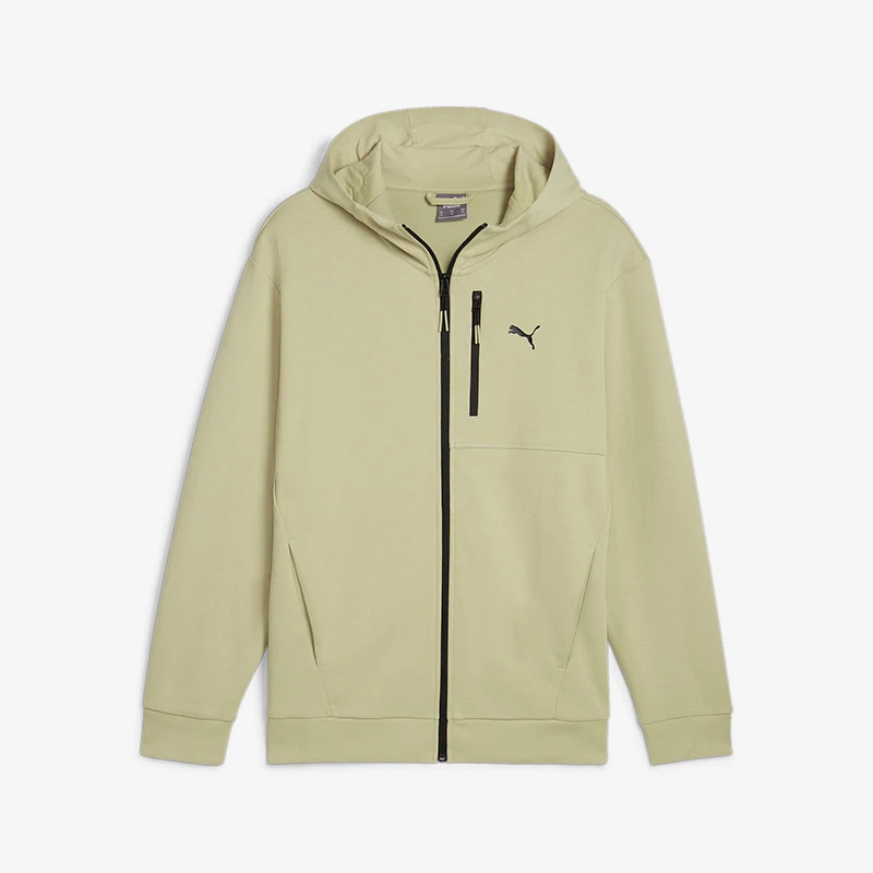 Puma Genuine 2024 New Men's Casual Zippered Breathable Knit Hooded Jacket 684093-68