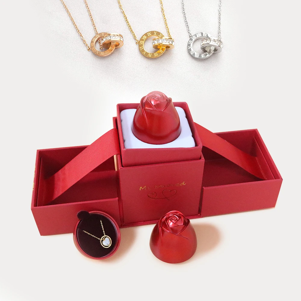 2025 автоматическое подъемное ожерелье с розой