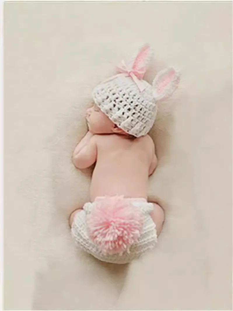 0-3M Newborn Baby Photography Clothing Girls Shooting Clothes Rabbit Baby Photography Props Newborn Photography Accessories