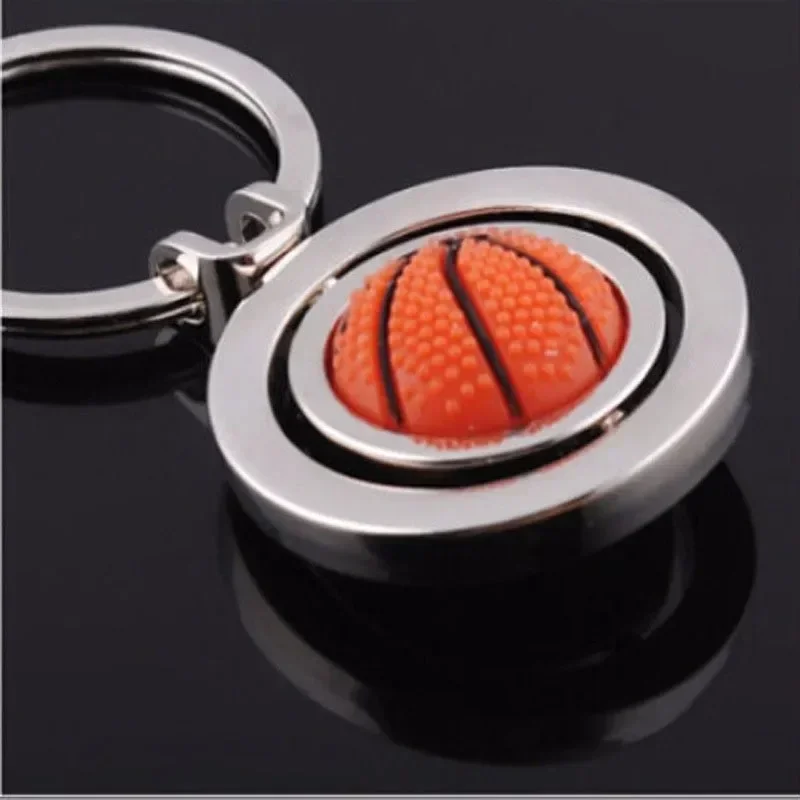 Basketball Accessories Rubber Metal Rotary Basketball Keychain Small Pendant Accessories Derivative Products S031