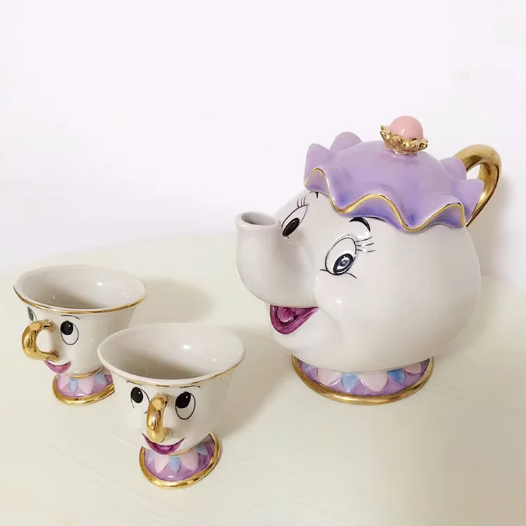 Cartoon Tea Set Teapot Sugar Bowl Pot Set Coffee Cup Kettle for Friend Gift