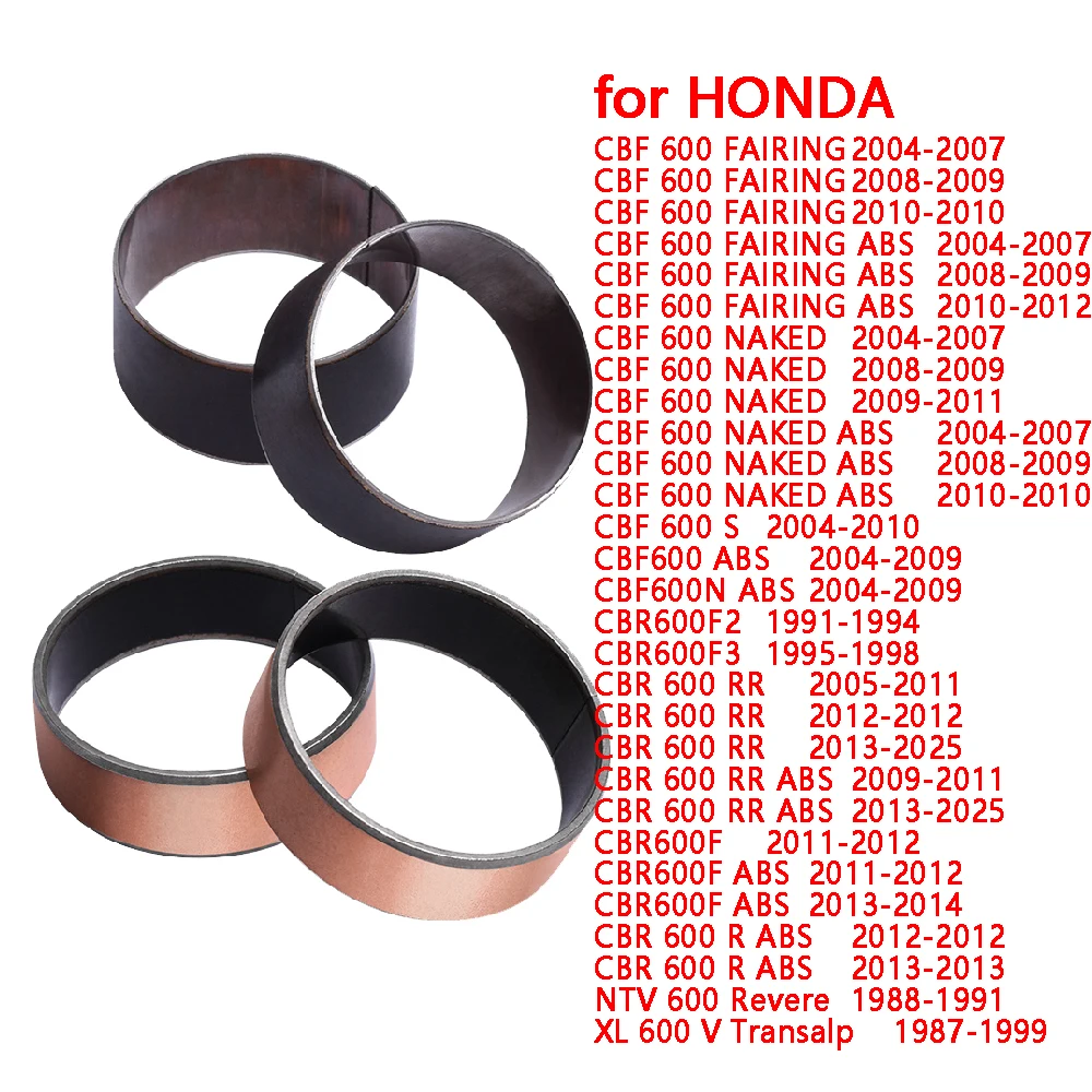 Bujes de Horquilla Delantera con Guías Externas y Absorción de Impactos para HONDA CBF600 FAIRING CBF 600 NAKED CBF600 NTV 600 Revere XL 600 V