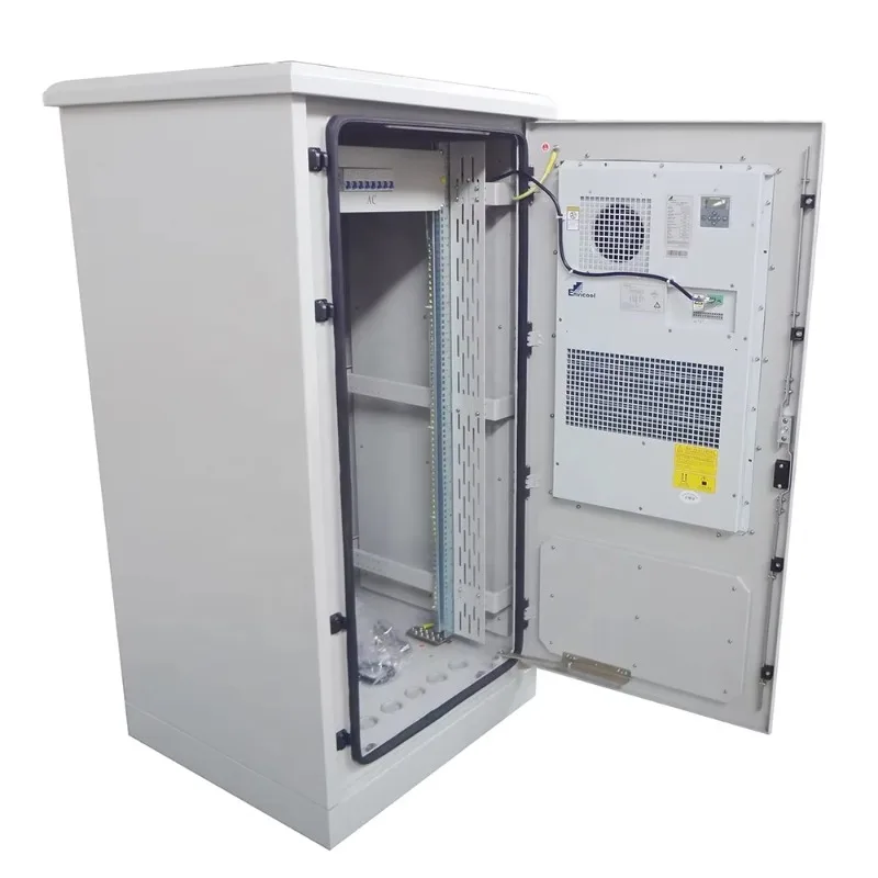 IP65 weatherproof telecom cabinet floor-to-ceiling outdoor shell with battery rack