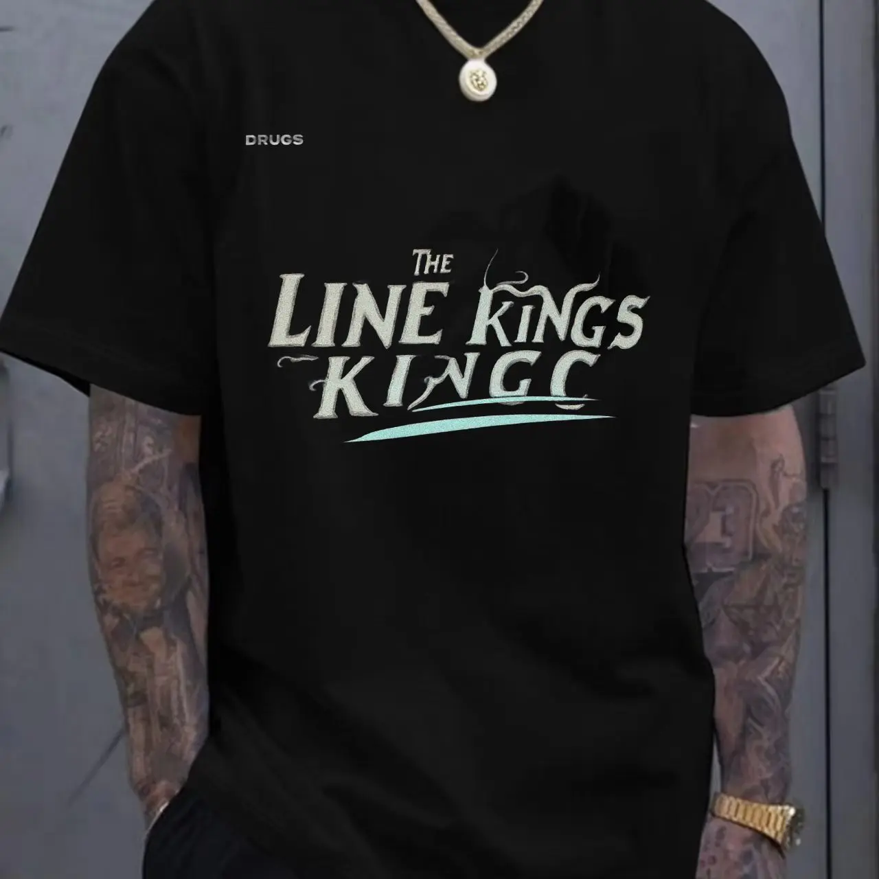 White Crew Neck Sho…