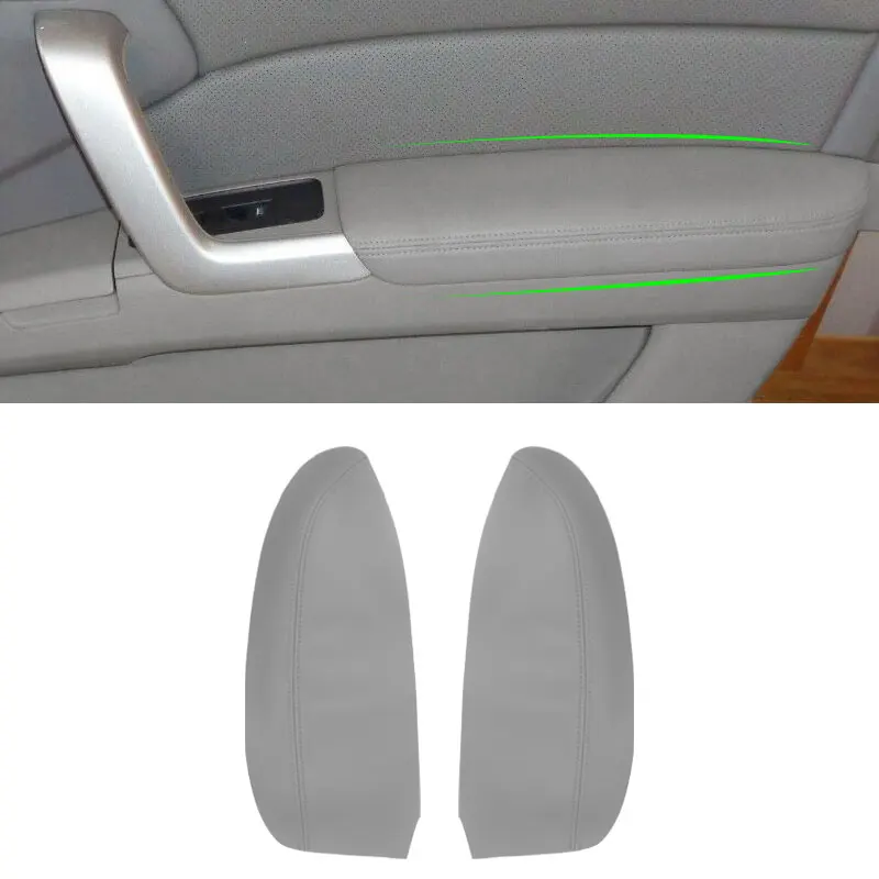 

Gray For Acura RDX 2007 2008 2009 2010 2011 2012 2pcs Car Microfiber Leather Front Door Armrest Panel Cover Protective Trim