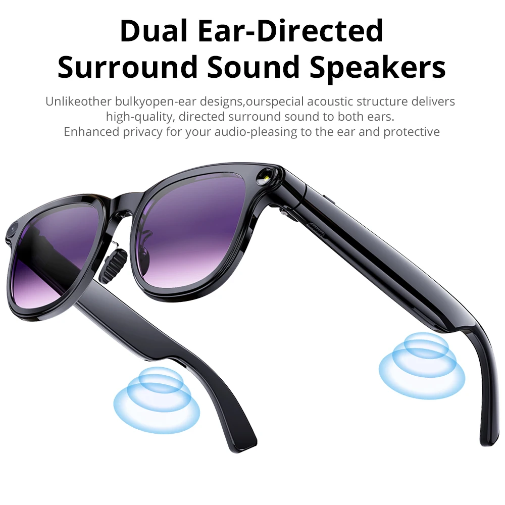 COLMI AI النظارات الذكية 8MP كاميرا تصوير الفيديو ChatGPT مساعد في الوقت الحقيقي مترجم بلوتوث دعوة واي فاي نقل المضادة للاهتزاز #4