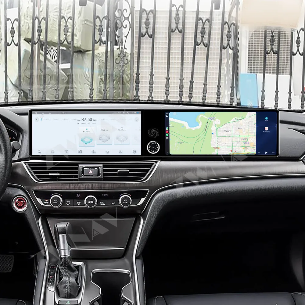 Para Honda Accord/Inspire 2018-2022, Player Multimídia GPS para Carro com Tela Touch HD de 12.3" Android 13, Acessórios para Interior de Carro