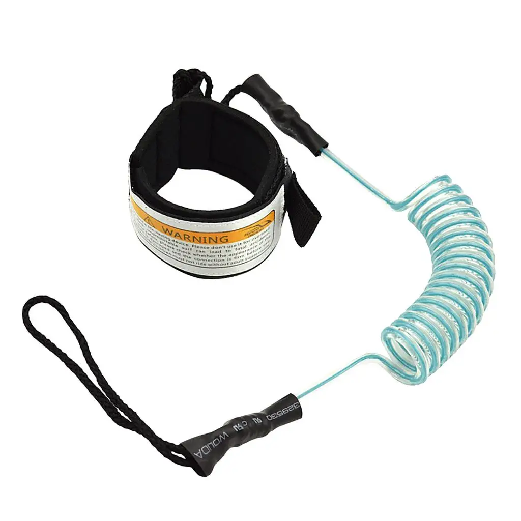 Strong Elastic Bodyboard Ankle Wrist Leash Spring Coiled Cord Durable TPU for Surfboard Accessories