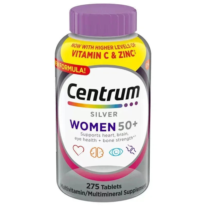 Centrum Shancun Silver Tablets in the United States, 200/275 capsules, 50 year old men and women, complex vitamin VC