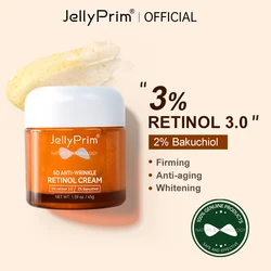 Jellyprim Retinol Face Cream for Facial Spot Anti-Aging Wrinkle Remove Firming Lifting Whitening Moisturizing Skincare Fade Fine