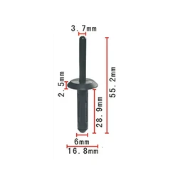 20/100x Fender-Wheel Opening Molding Rivet FOR BMW E70 X5 E71 X6 Blind Rivet For Wheel Arch Trim 07 14 2 151 750  07142151750
