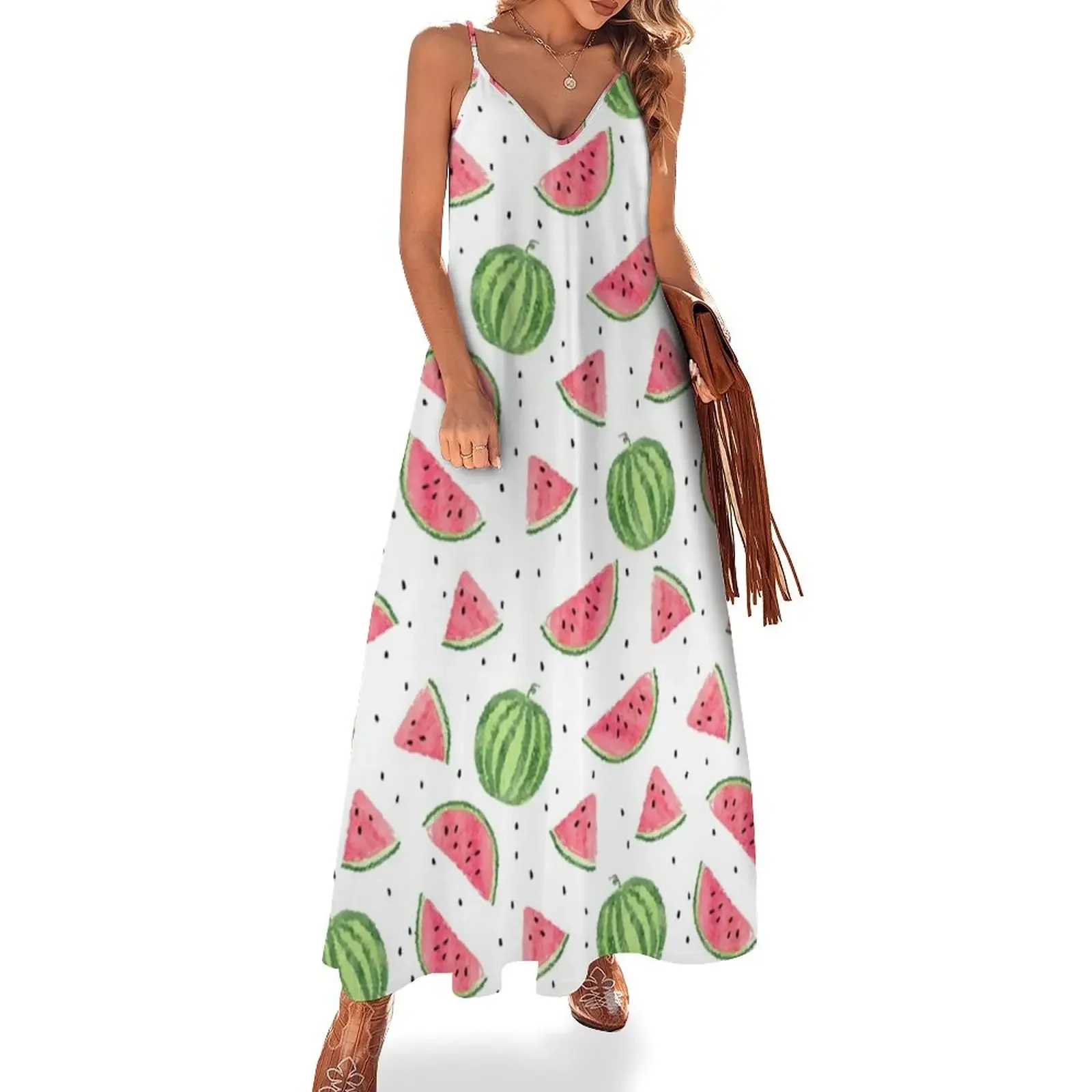 

All-Over Watermelon Print Sleeveless Dress dress dresses prom dresses Bridesmaid dress woman women's summer clothing 2025