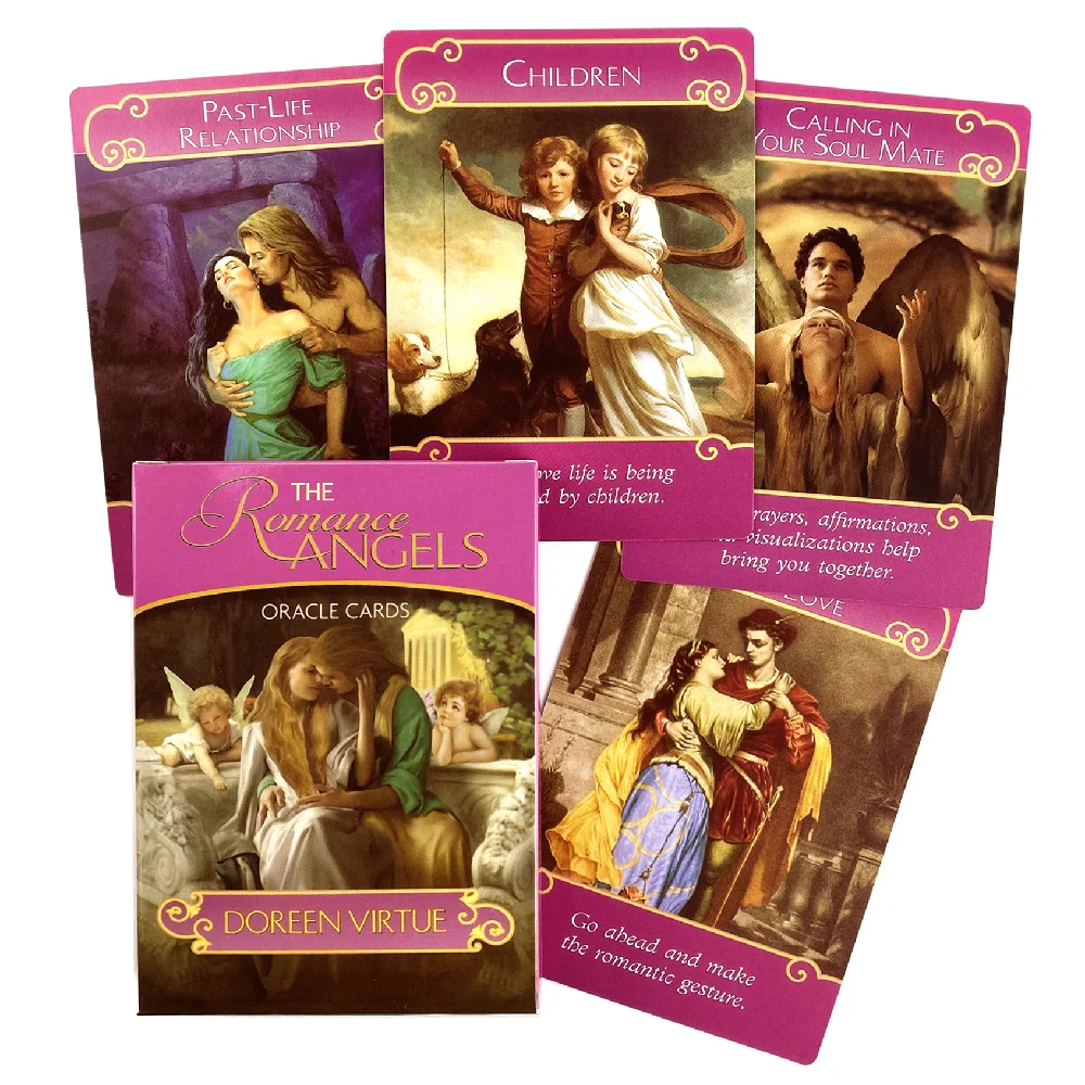 Cartes Oracle des Anges Romantiques, jeu de 44 cartes de tarot en anglais ou en espagnol, édition de divination, jeux de société