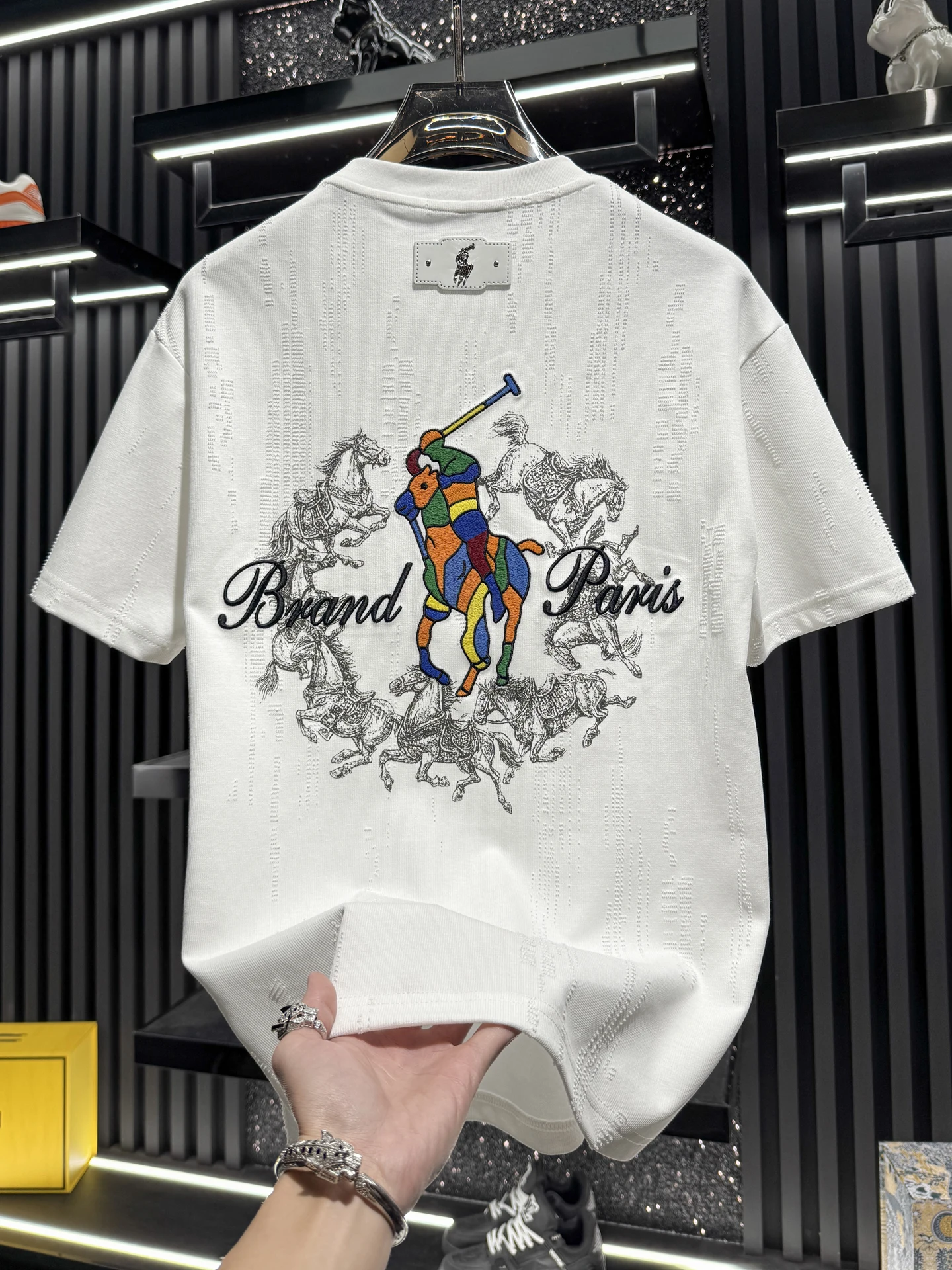 

Мужская футболка Ele с вышивкой и принтом, летняя, модная, легкая, дышащая, повседневная, с полурукавом