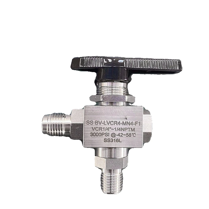 Card Sleeve Threaded Gas High-pressure BV Ball Valve Angle Type 316 Straight Through Ball Valve