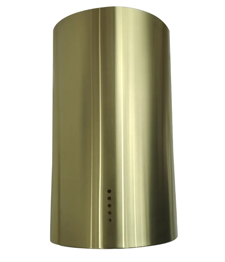 Island Extractor 220V Golde Range Hood Circular Open Kitchen Hood Ceiling Suspended Top Chimney Smoke Exhaust Column Cooker Hood