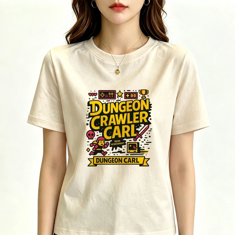 Dungeon Crawler Carl t-shirt shoujo meme manga harajuku 2000s t shirt alternative  dollette funny graphic y2k