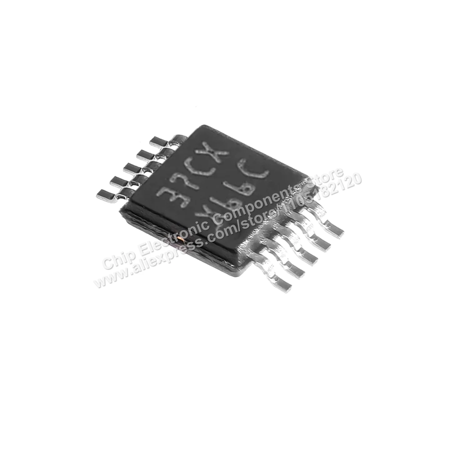 Original IC DAC124S085CIMMX X66C marking, 12-bit micropower quad digital-to-analog converter with rail-to-rail outputs, VSSOP-10