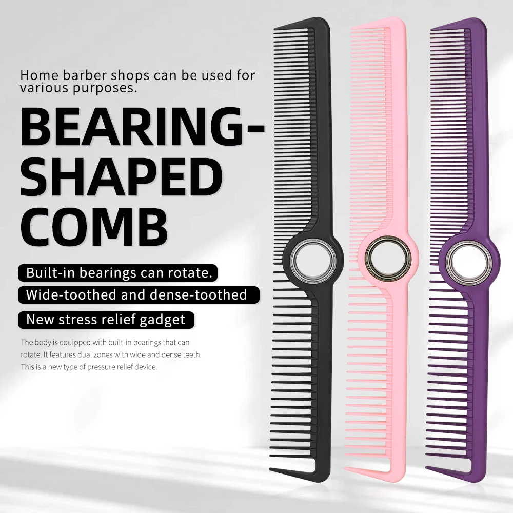 

Вращающаяся расческа для волос с поворотом на 360 градусов, двусторонняя распутывающая расческа, антистатическая, термостойкая, парикмахерский инструмент для салонов и барбершопов