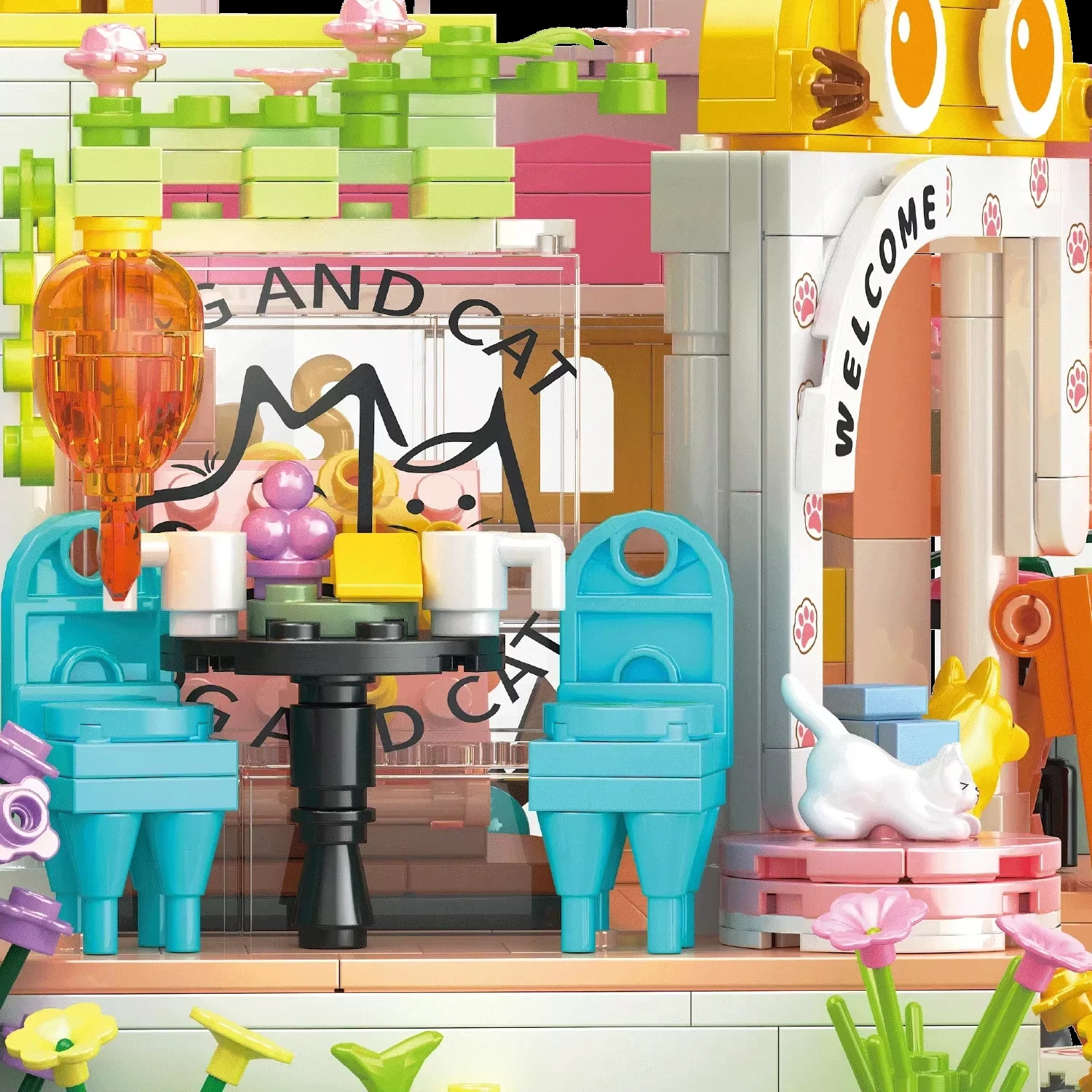 ペット犬猫ハウスビルディングブロック子供のおもちゃミニビルディングブロック DIY 組立モデル Moc プラモデル家の装飾