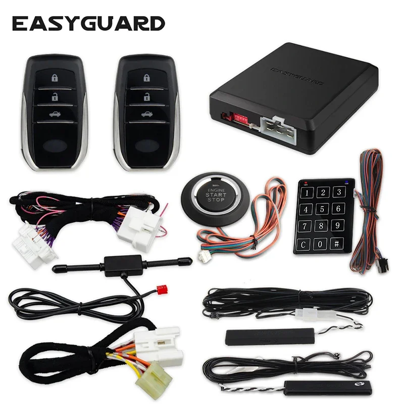 remote start push button start plug & play PKE kit fit for toyota can bus compatible push start button keyless go system