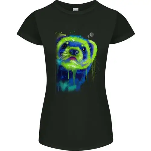 A Ferret Watercolour Womens Petite Cut T-Shirt