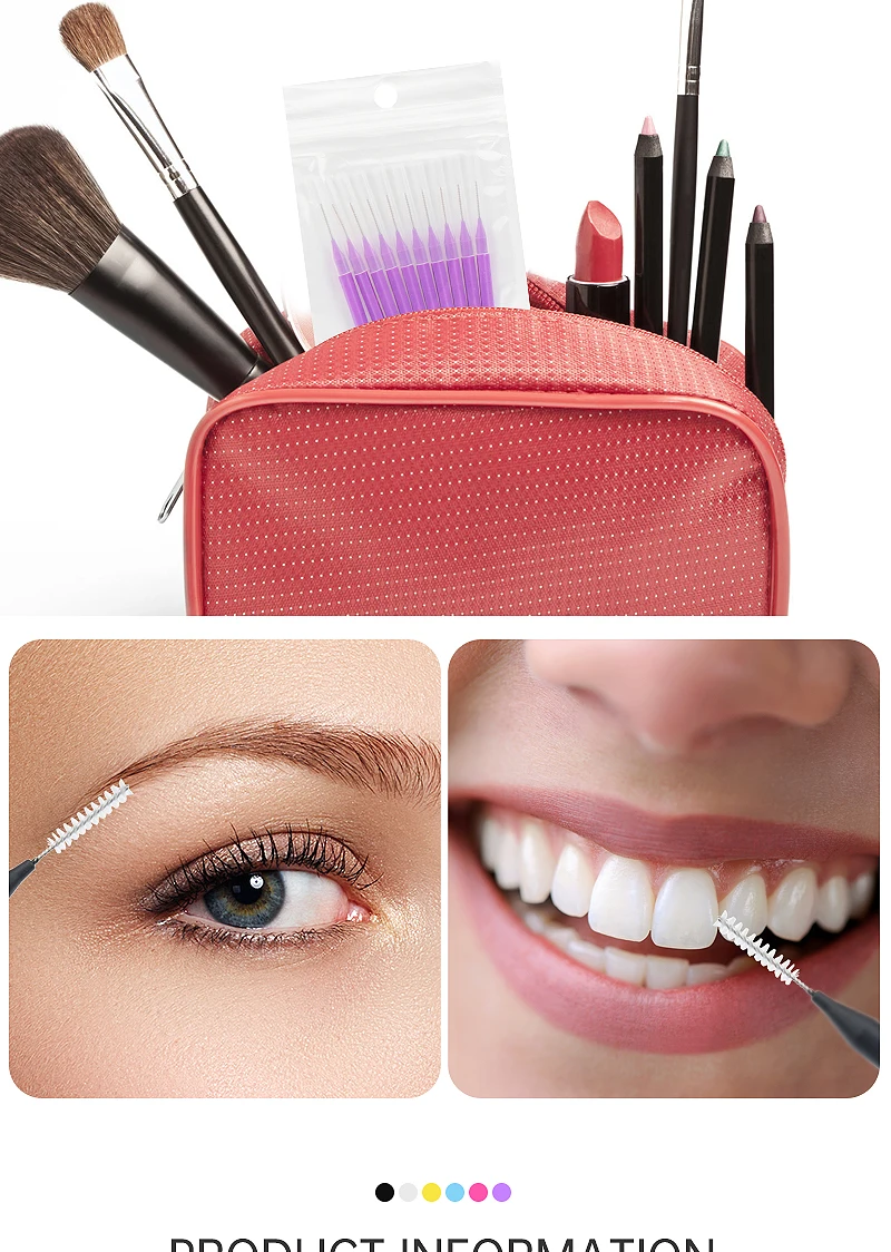 10/20Pcs Mini Augenbraue Pinsel Einweg Stirn Dauerwelle Pinsel Stirn Lift Liefert Wimpern Verlängerung Kamm Make-Up-Tool Interdentalbürsten – Detail 8
