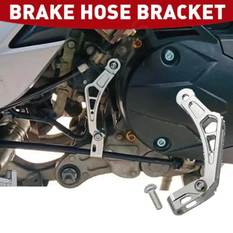 New CNC Front Disc Brake Hose Holder Bracket Long & Short Bent Design Model Universal Fit