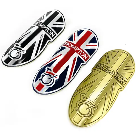 Brompton 접는 자전거 스티커 장식 액세서리에 대 한 자전거 알루미늄 합금 로고 스티커