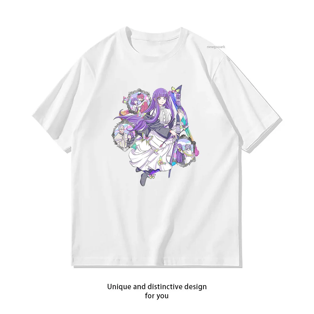 Sousou no Frieren Fern Frieren Beyond Journey's End T-shirt Summer Cotton Woman Man Graphic T Shirts Adult O-neck Breathable