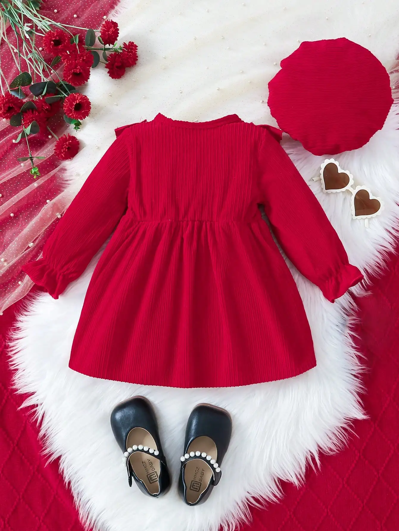 Baby spring and autumn fashion, leisure, sweet, lovely, soft and comfortable dress
