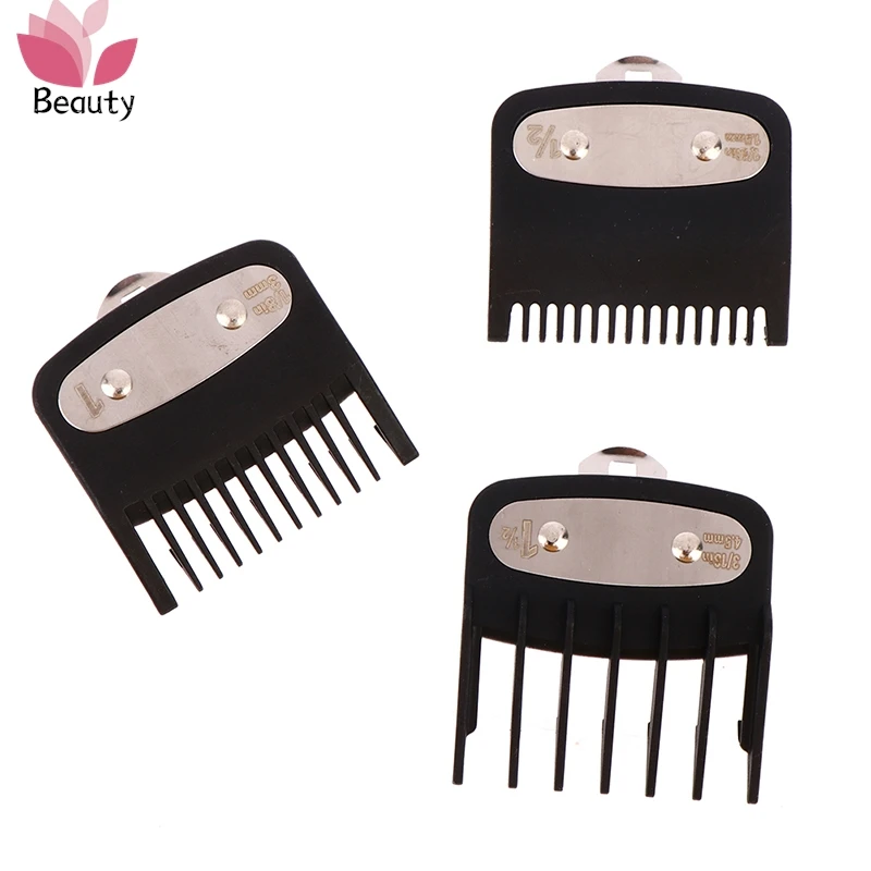 2/3PCS Clipper Guards for Wahl Hair Cutting Guides Limit Combs Attachment With Metal Clip 1.5/3.0/4.5mm Cutting Lengths Guard