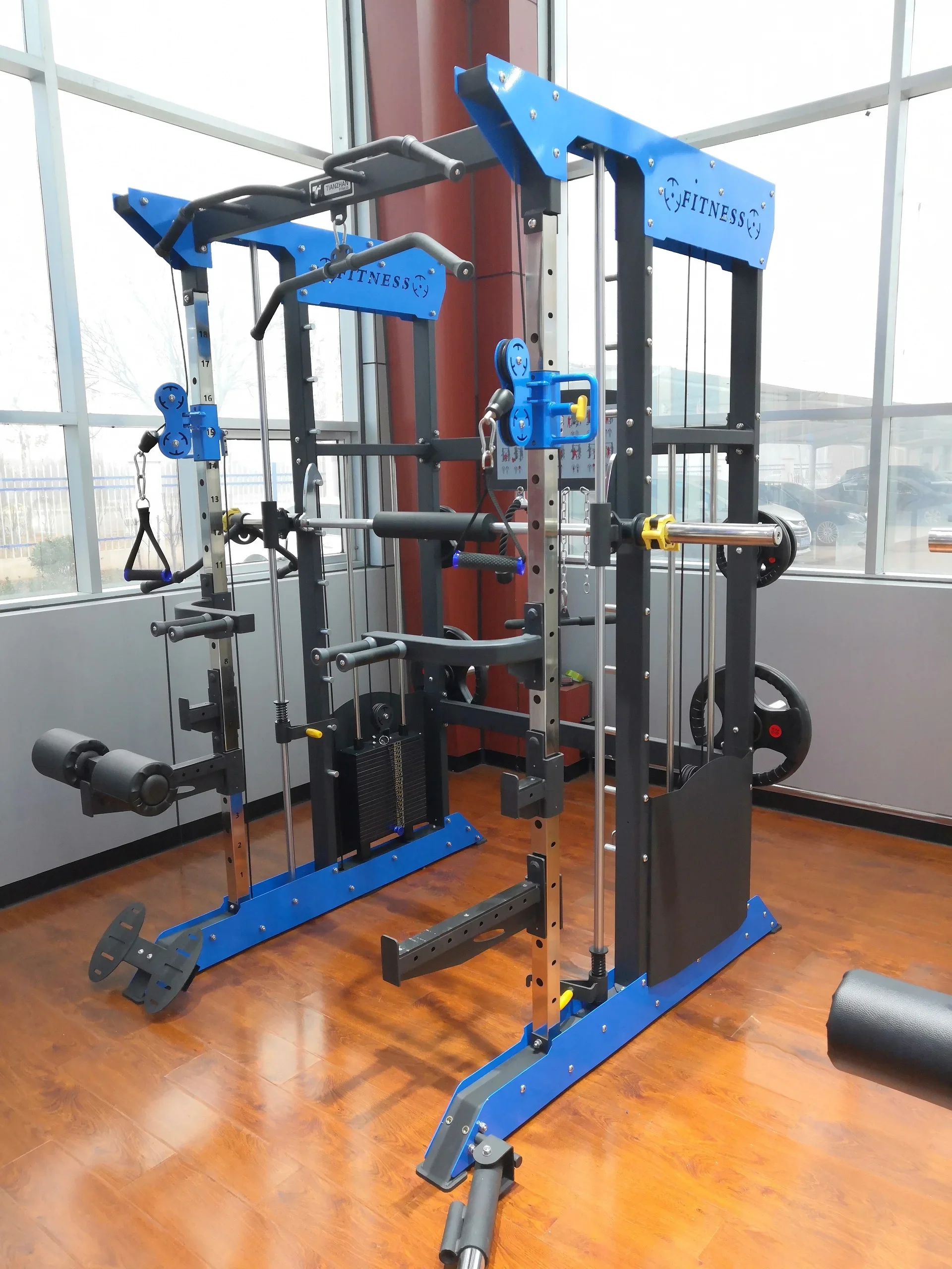 

Professional Multifunctional Gym Equipment Multi Station Squat Rack Cross Over Trainer Machine All In One Maquina Smith