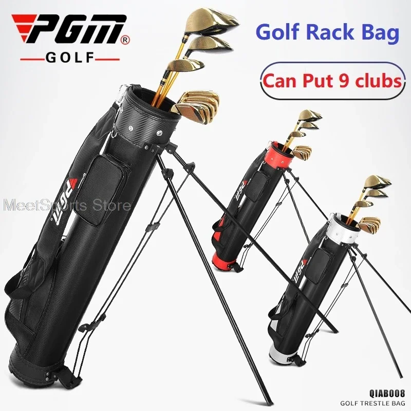 

Pgm Golf Gun Bag For Men Women Lightweight Golf Avitation Bags Hold 9 Clubs Bracket Big Capcity Tripod Rack Stand Pack 6 Colors