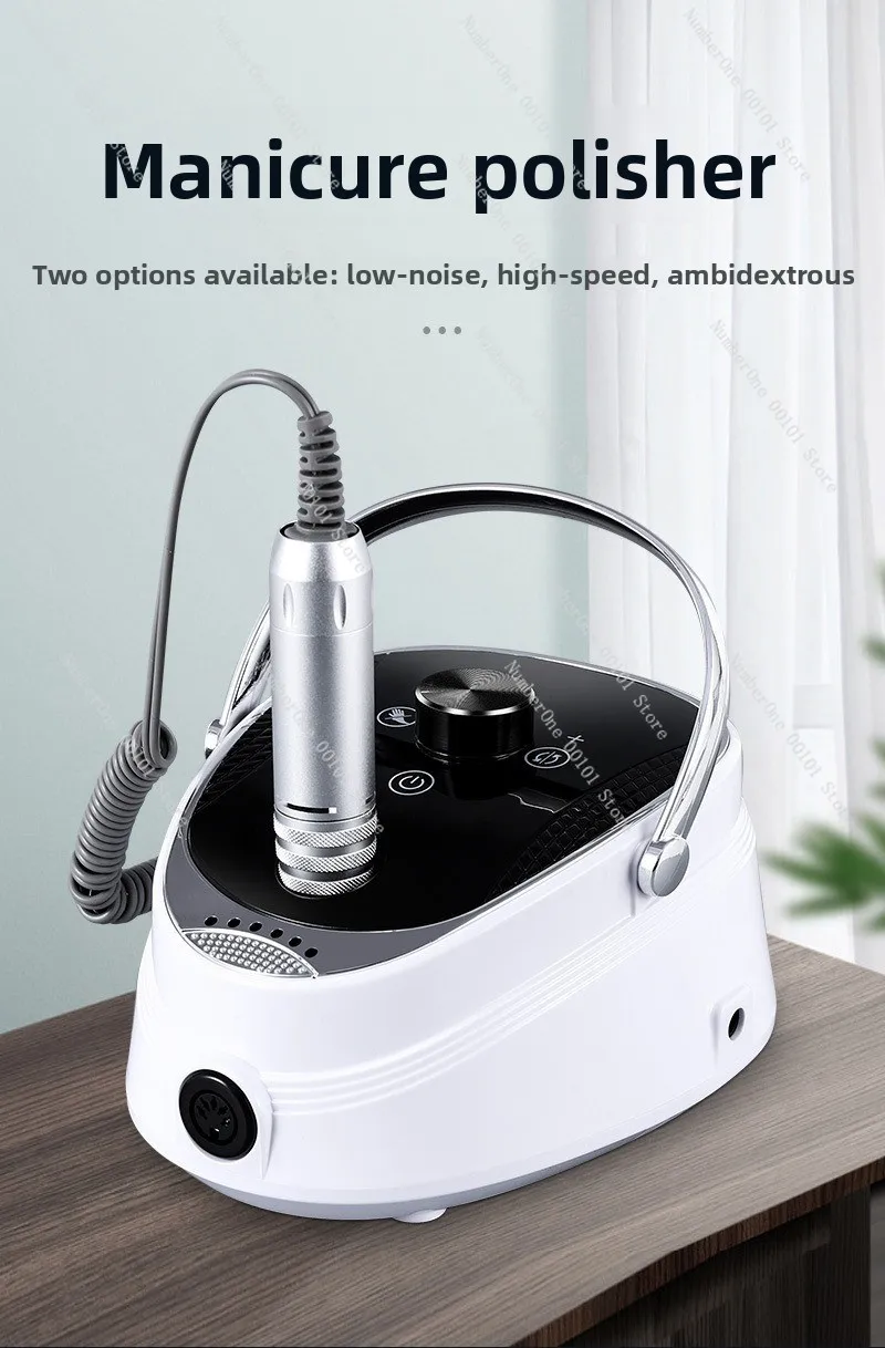 BLUEQUE New Nail Drill Machine, 35000RPM Electric Nail Grinder for Acrylic Gel Nails