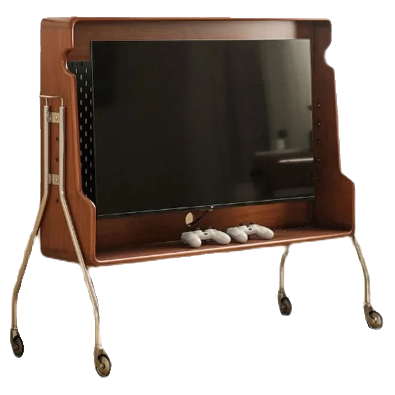 Nordic Movable Adjustable TV Stand Living Room Modern Designer Wheels Tv Cabinet Corner Walnut Fernsehtisch Furniture Home