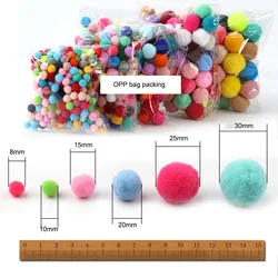 Pompom 8/10/15/20/25/30mm Gemengde Pluizige Zachte Pom Poms Pompoms Bal Furball Handgemaakt voor DIY Ambachten Home Decor Naaibenodigdheden