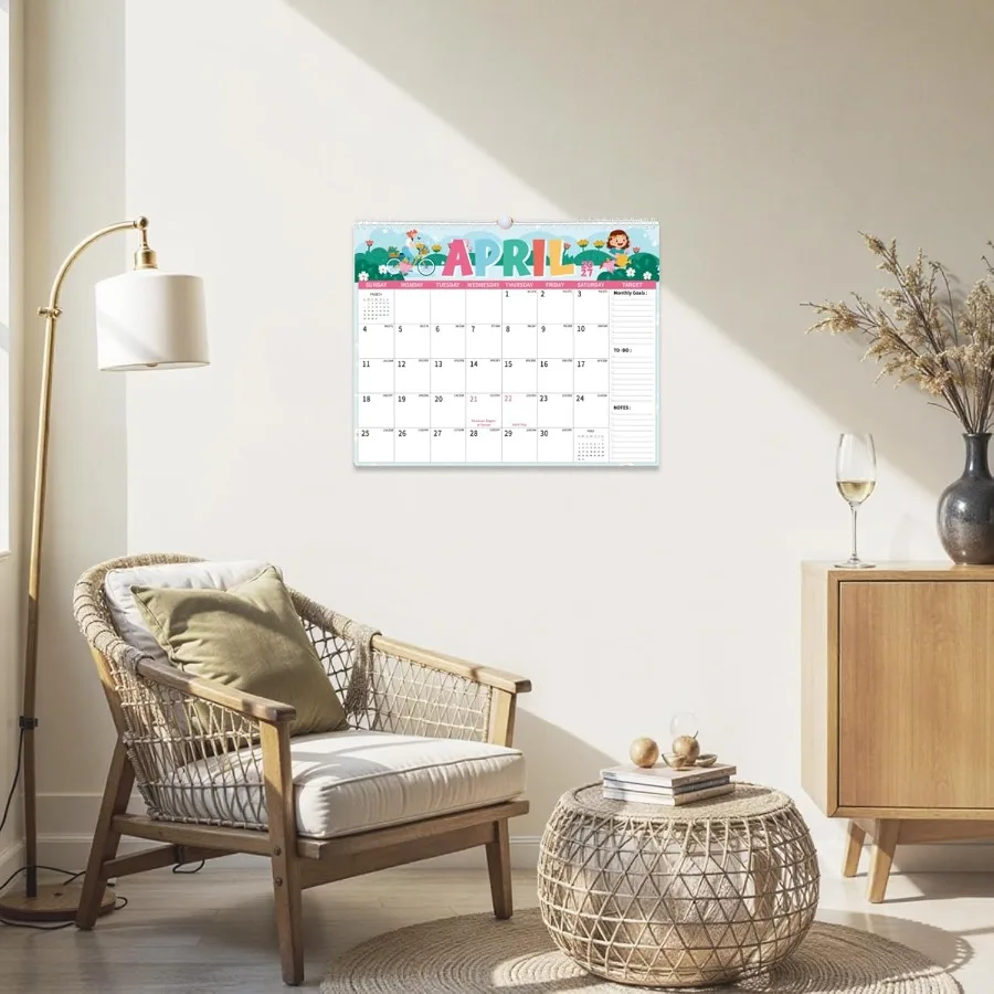 벽걸이 달력 20262027 18개월 대형 책상 달력 2026년 1월부터 2027년 6월까지 14.5인치 x 11.8인치 트윈와이어 월간 달력