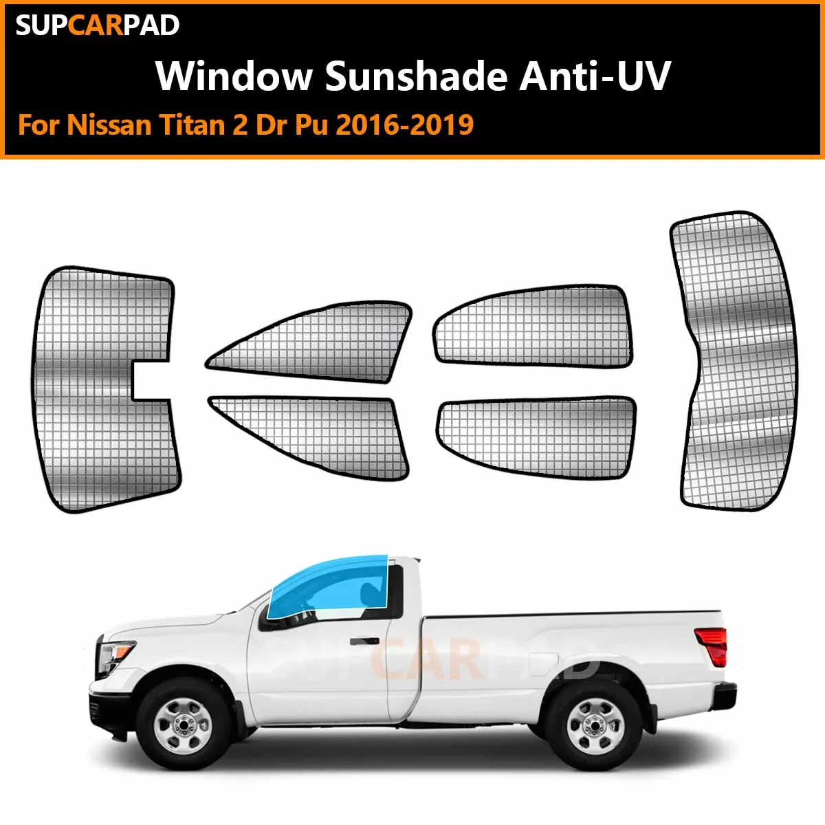 

For Nissan Titan 2 Dr Pu 2016-2019 Custom Car Window Sunshade Anti-UV Car Sun Window Visors Sunshade Covers Accessories