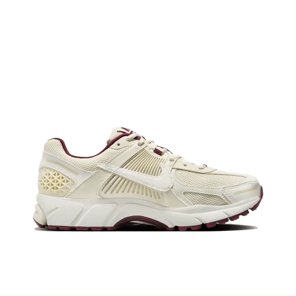 나이키 줌 보메로 5 미끄럼 방지 마모 균형 편안한 쿠션 메쉬 통기성 운동화 밀키 화이트/로즈 레드