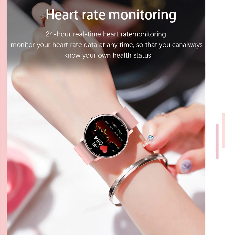 LIGE Fashion Women Smart Watch Real-time Activity Tracker Heart Rate Monitor Sports Women Smart Watch Men Clock For Android IOS