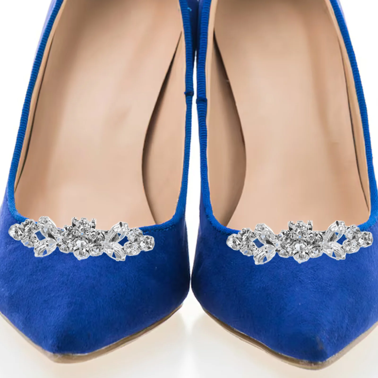 

2pcs Glamorous Rhinestone Shoe Clips Sparkling Shoe Decorations Bridal Shoe Buckles Decorative Shoe Clips Women Shoe Accessories