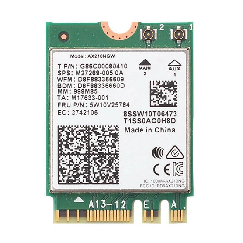 Wifi 6E Desktop Kit With M.2 Wifi Adapter M2 Ngff Key A-E To Mini Pci Express Wifi Raiser