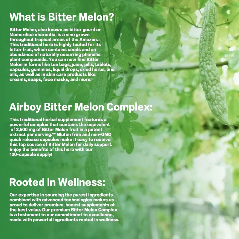 Bitter Melon Capsules - Promote Glucose Metabolism, Weight Management, Digestive Health