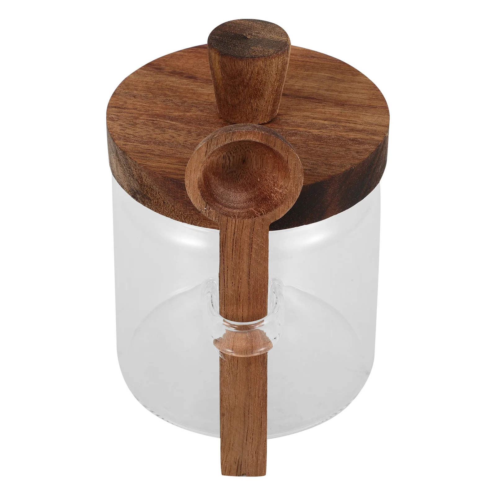 

Glass Spice Container Lidded Seasoning Jar Salt Pepper Storage Jar with Spoon Lid Kitchen Supplies Sugar Holder Sugar Container