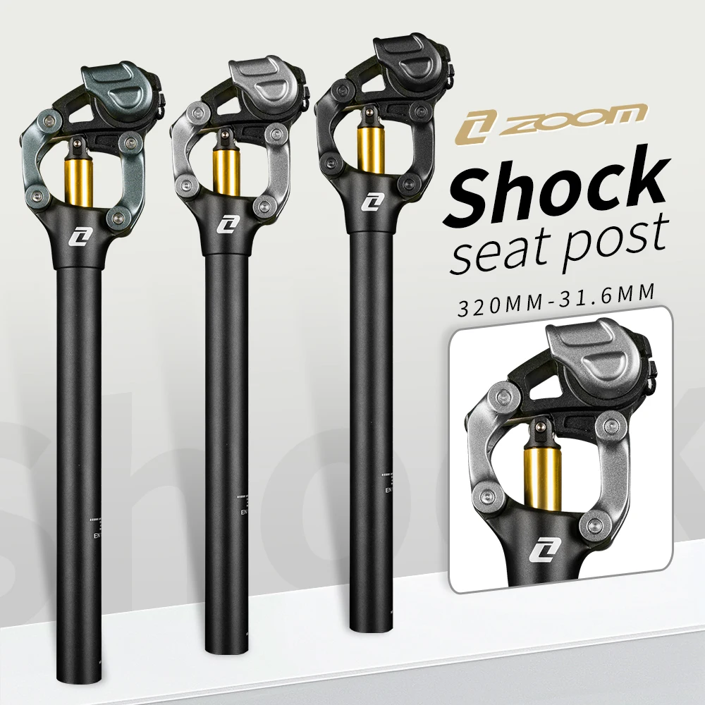 ZOOM Bicycle Seat Post Shock Absorber Four-link Seatpost 30.9/31.6mm Aluminum Alloy Shock Absorber Seat Tube